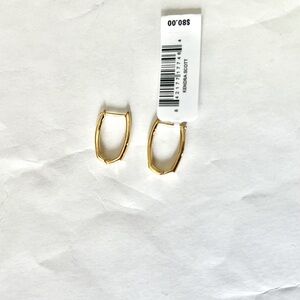 Ellen Huggie Hoop Earrings 18k Gold Vermeil